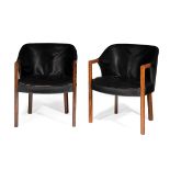 JACOB KJÆR (Denmark, 1896-1957) for BRAMIN.Pair of armchairs, ca. 1950-1960.Rosewood and original