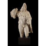 Figure of Silvanus; Roman Empire, 2nd century AD.Marble.Provenance: private collection, Los Angeles,