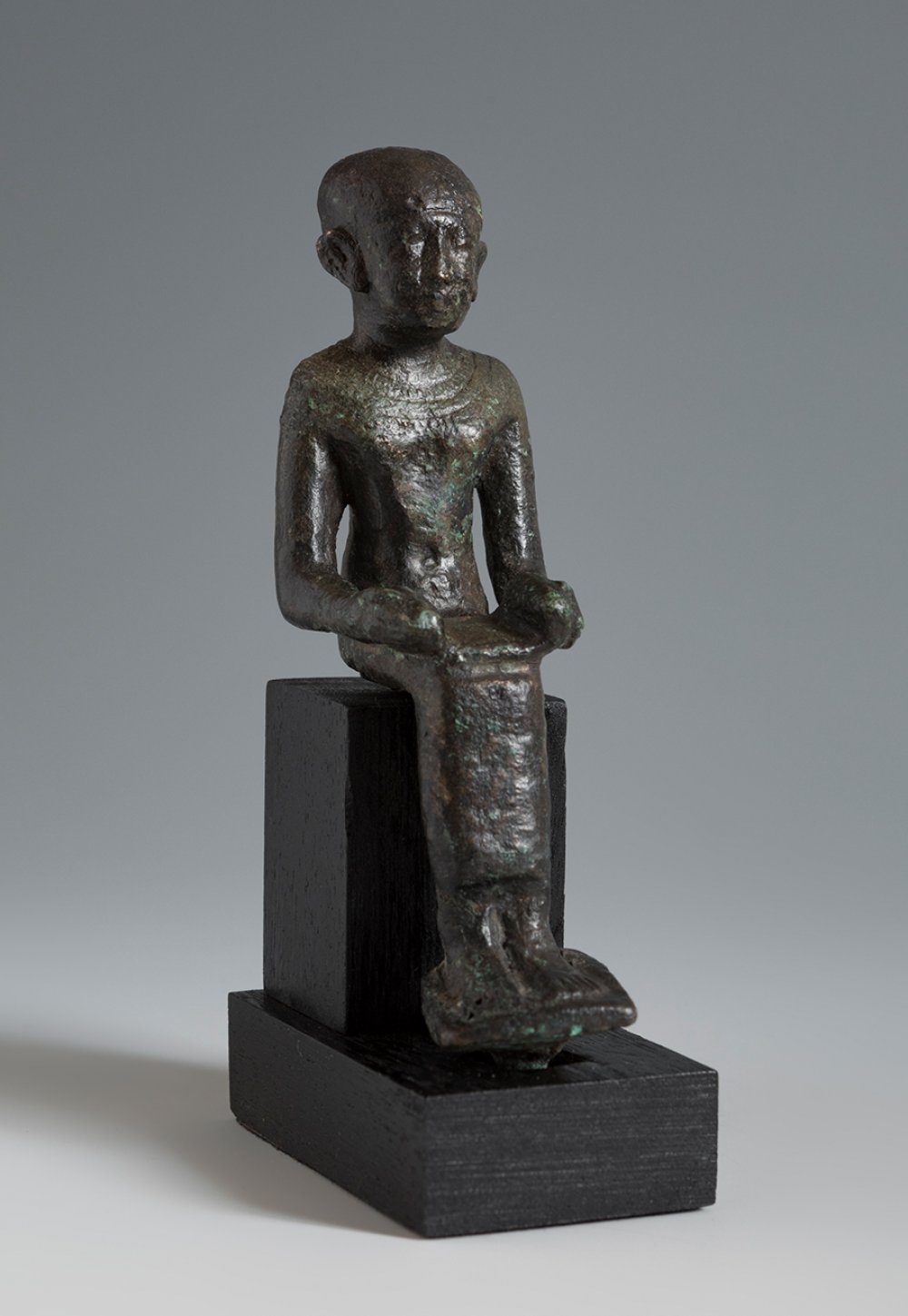 Statue of the god Imhotep. Ancient Egypt, Late Antiquity, 664-323 BC.Bronze.Provenance: private