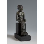 Statue of the god Imhotep. Ancient Egypt, Late Antiquity, 664-323 BC.Bronze.Provenance: private