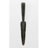 Spearhead; Rome, Imperial period, 1st-2nd century AD.Bronze.Measurements: 17 x 2 2 cm.Spearhead made
