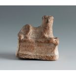 Complete statuette of a dog. Smyrna, 3rd century BC.Terracotta.Provenance: Smyrna, 1895-1905.