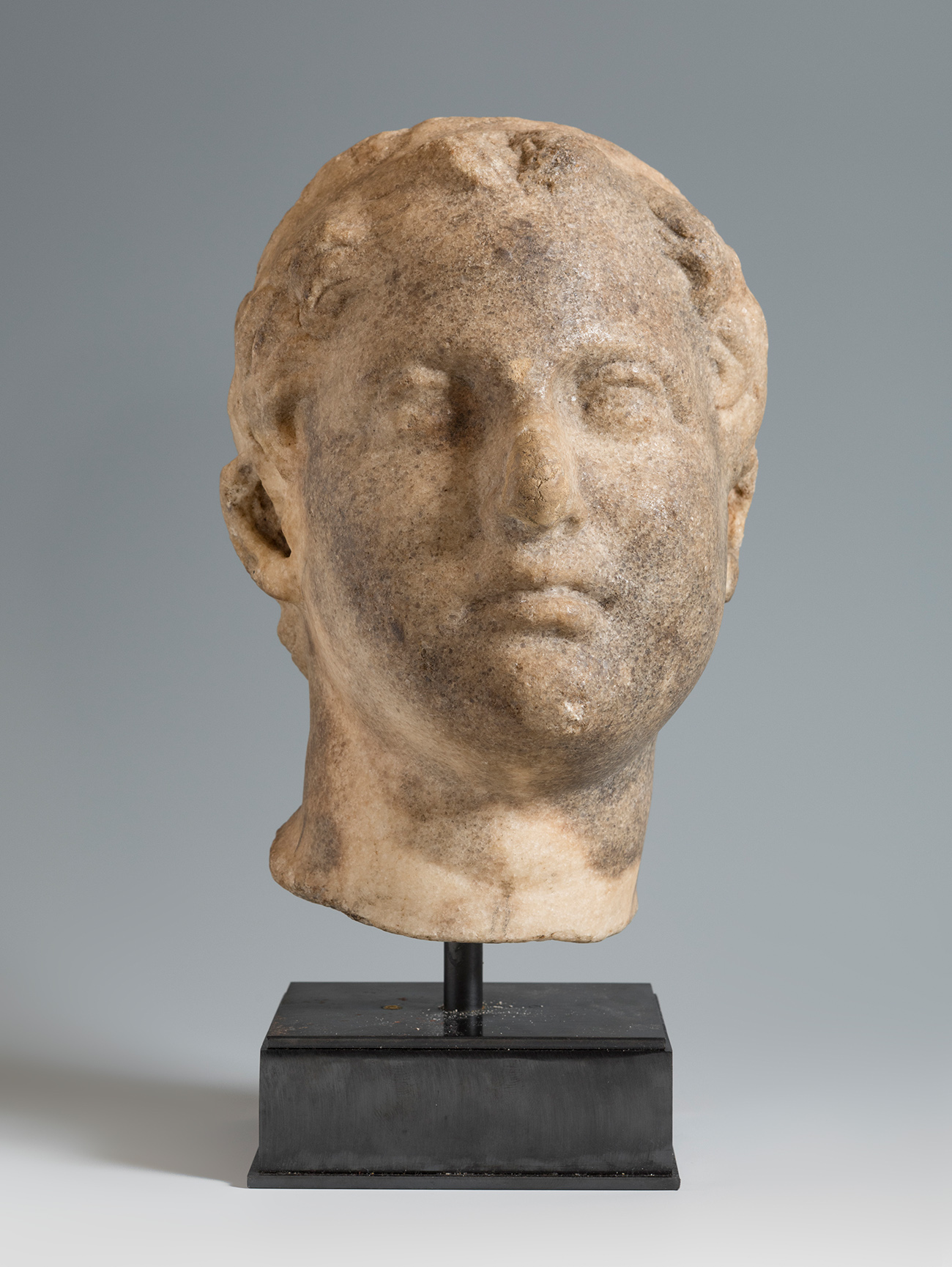 Portrait of a child. Ancient Rome, 1st-3rd century AD.Marble.Provenance: private collection,