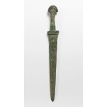 Sword; Mesopotamia, 2nd millennium B.C.Iron and bronze.Measurements: 41 x 4.5 x 2 cm.Mesopotamian