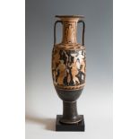 Neck amphora with soldier's farewell attributed to the New York painter GR 1000. Magna Graecia,