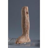 Leg of an articulated doll. Smyrna, 3rd century BC.Terracotta.Provenance: Smyrna, 1895-1905.