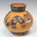 Globular vessel; Paracas culture, Peru, 700-300 BC.Polychrome pottery.Thermoluminescence report