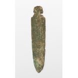 Dagger blade; Iberian culture, Iberian culture, 5th-6th centuries.Bronze.Measurements: 17 x 3.5 cm.