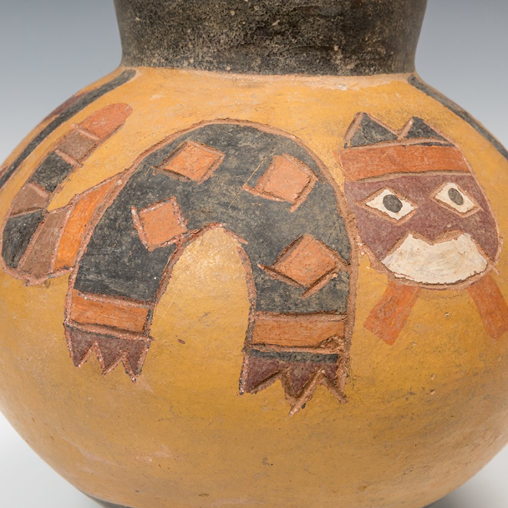 Globular vessel; Paracas culture, Peru, 700-300 BC.Polychrome pottery.Thermoluminescence report - Image 6 of 7