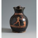 Oinochoe. Attic Greece, 450-400 BC.Polychrome pottery.Provenance: private collection, Sudbury,