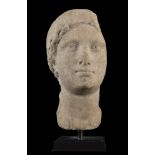 Female portrait. Rome, 3rd-4th century AD.Marble.Provenance: Private collection of Mr V, acquired in