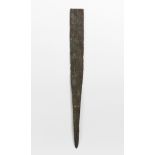 Sword blade; Iberian culture, 5th-6th century.Bronze.Measurements: 41 x 4 x 1 cm.Bronze sword