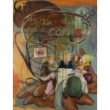 MANUEL OCAMPO (Quezon City, Philippines, 1965)."God is my co-pilot". 1997.Mixed media on canvas.