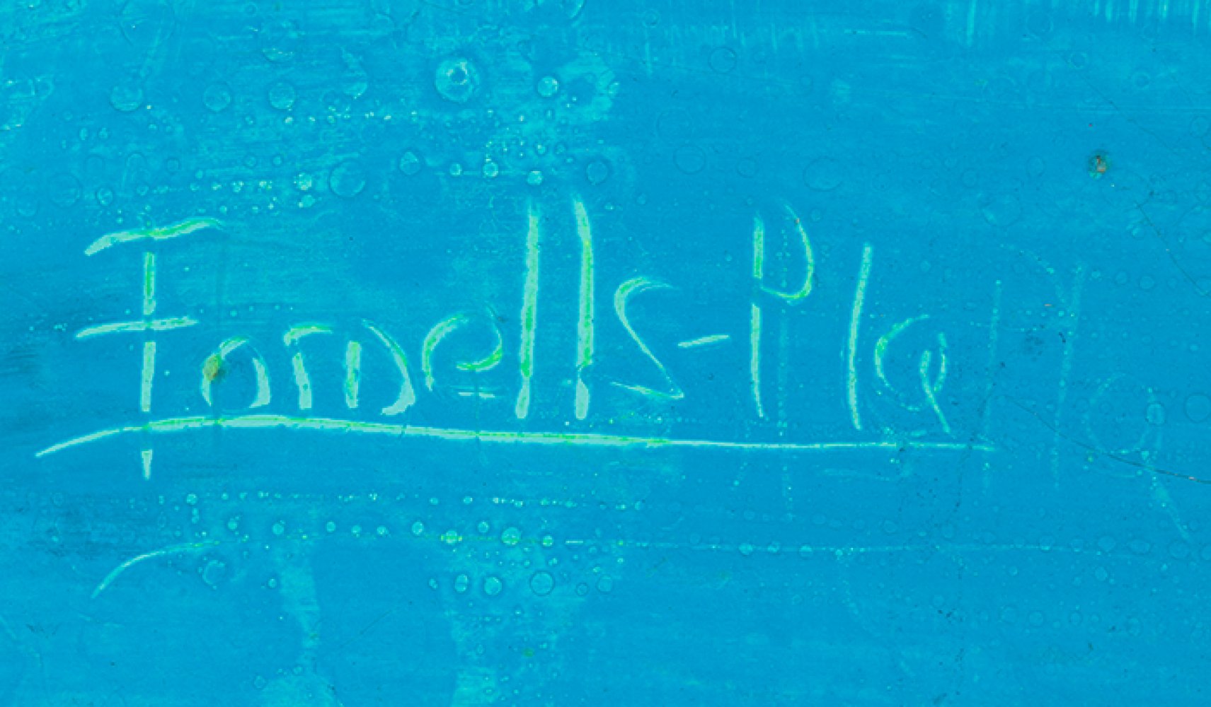 FRANCESC FORNELLS PLÀ (Barcelona, 1921 - 1999)."Composition", 1990.Mixed media on canvas.Signed in - Bild 3 aus 4
