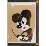 EDUARDO ARROYO (Madrid, 1937-2018)."Mickey Mouse-Cristobal Colon", 1992.Painting on paper and