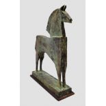 CARLOS MATA (Palma de Mallorca, 1949 - Barcelona, 2008)."Kyros Horse".Patinated bronze, copy 219/275