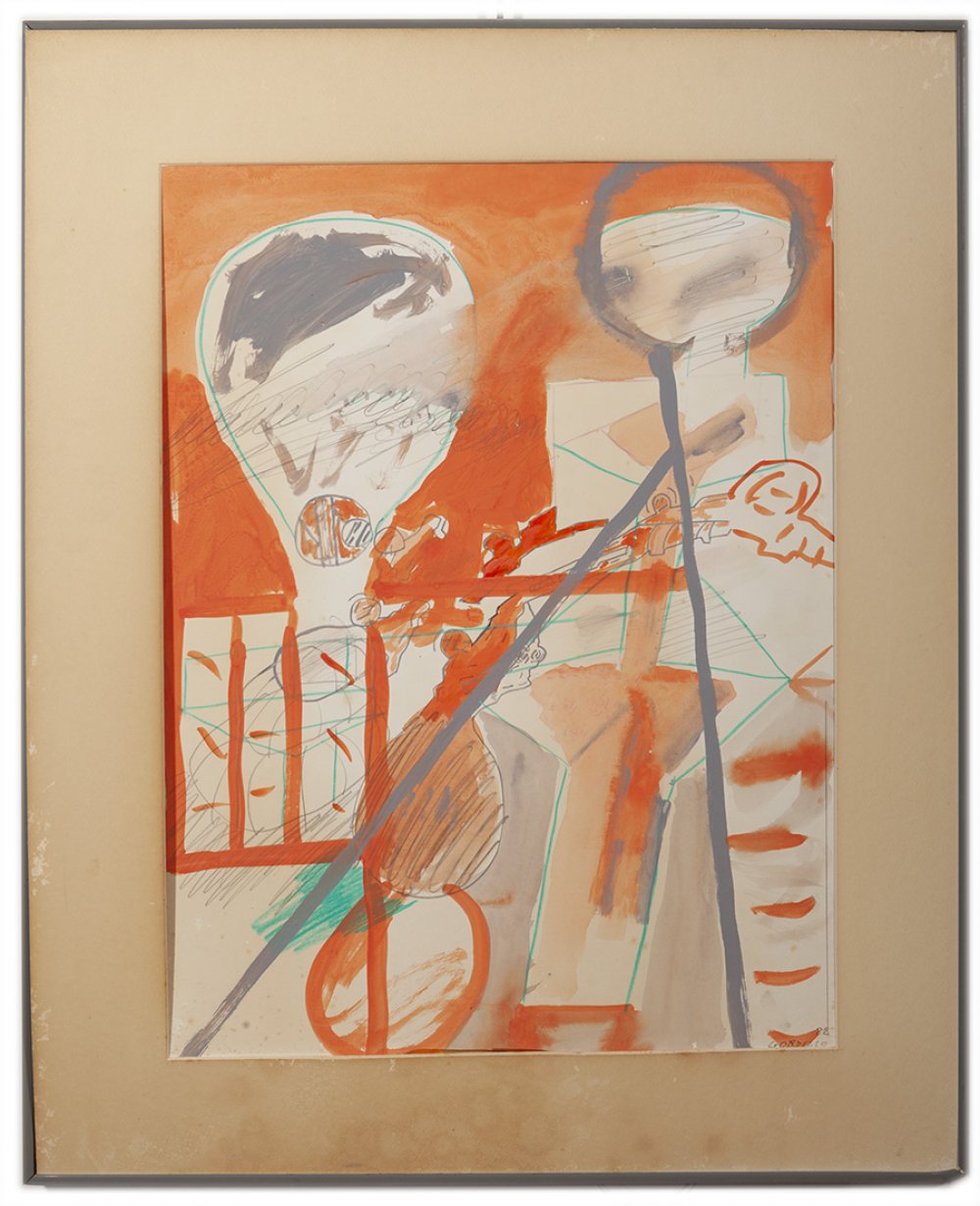 LUIS GORDILLO (Seville, 1934).Untitled, 1982.Mixed media on paper.Signed and dated in the lower - Bild 2 aus 4