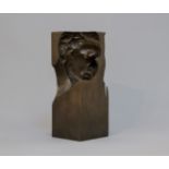 MATTEO MAURO, (Catania, Sicily, 1992)."He", 2020.Bronze sculpture.Dark brown patina finish.Limited