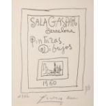 PABLO RUIZ PICASSO (Malaga, 1881 - Mougins, France, 1973)."Sala Gaspar, Barcelona".Lithograph on