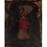 ANTONI TÀPIES (Barcelona, 1923 - 2012)."Forma carmi", 1978.Oil (painting and collage) on panel.