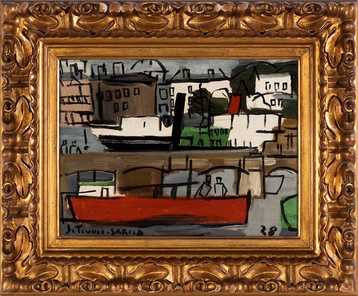 JOAQUÍN TORRES GARCÍA (Montevideo, Uruguay, 1874 - 1949)."Constructivism", 1928.Oil on canvas.Signed - Image 6 of 7