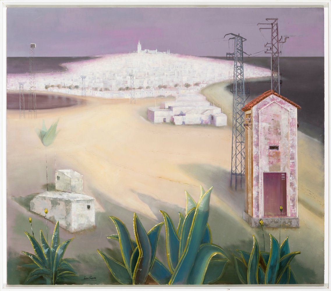 VÍCTOR NÚÑEZ VAYA (Seville, 1942)."Landscape with city in the background", 2016.Oil on panel. - Bild 4 aus 4