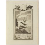 CLAUDE JOSEPH VERNET (Avignon, 1714 - Paris, 1789)."Cavendish Sailing Ship in a Storm".Etching on