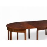George III D-End Table. England, late 18th century.Mahogany wood.Needs restoration.Measurements: