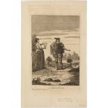 England; 18th century."Spaniards".Engraving on paper.Slight damp and dirt stains on the paper.It has