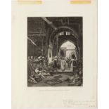 JEAN-JOSEPH CONSTANT (Paris, 1845 - Paris, 1902)."At the Alhambra the day after the victory".Etching