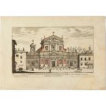 MATTEO GREGORIO DE ROSSI (Rome, c.1668-1696)"Church of Santa Susanna".Etching on paper.It presents