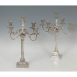 Pair of candlesticks, S. XX.Contrasts "HERNANDEZ". Weight: 6,25 kg.Measurements: 51 x 31 x 31 x