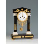 ANTOINE GAULIN (Active in Paris from 1779 to 1830). Transitional Louis XVI-Imperial portico clock.
