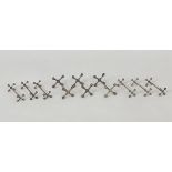 Set of nine cutlery rests, 20th century. "CHRISTOFLE".In silver. Punches.Weight: 263 g.Measurements: