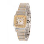 CARTIER Santos watch, no. 65201300, for men/Unisex. In steel and 18kt yellow gold. Quadrangular case