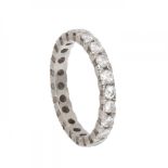 Ring in 18k white gold with brilliant-cut diamonds, I colour, SI1 purity and total weight ca. 0.60