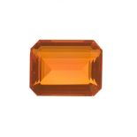 Emerald cut fire opal, weighing ca.11.91 carats.Measurements: 17.7 x 13.9 mm.The fire opal is a