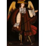 Cusco School, Viceregal period, 19th century."Saint Raphael the Archangel".Oil on canvas.No