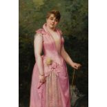 FRANCISCO MASRIERA MANOVENS (Barcelona, 1842 - 1902)."Portrait of a Lady.Oil on canvas.It has slight
