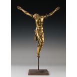 Attributed to ANTONIO SUSINI (Italy,1558- 1624)."Crucifixion".Gilded bronze.Attached report issued