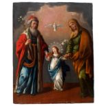 Circle by ISIDORO DE TAPIA (Valencia, 1712 - Madrid, 1778)."The Virgin with Saint Joachim and