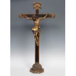 Spanish school of the 18th century."Crucified Christ".Carved and polychrome wood.It presents