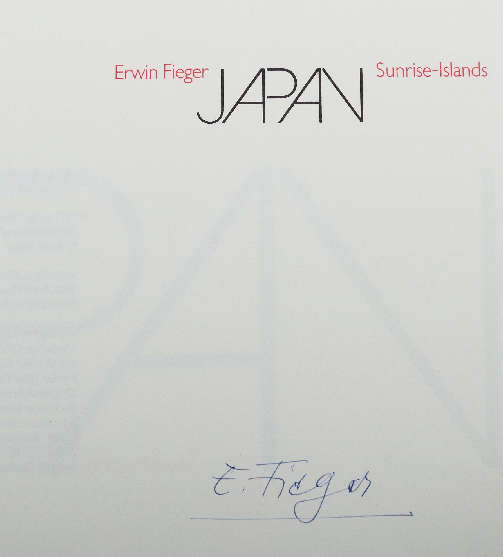 Fieger, Erwin Japan - Sunrise-Islands, - Bild 3 aus 4