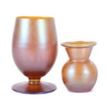Myra Cognacglas und kleine Vase WMF