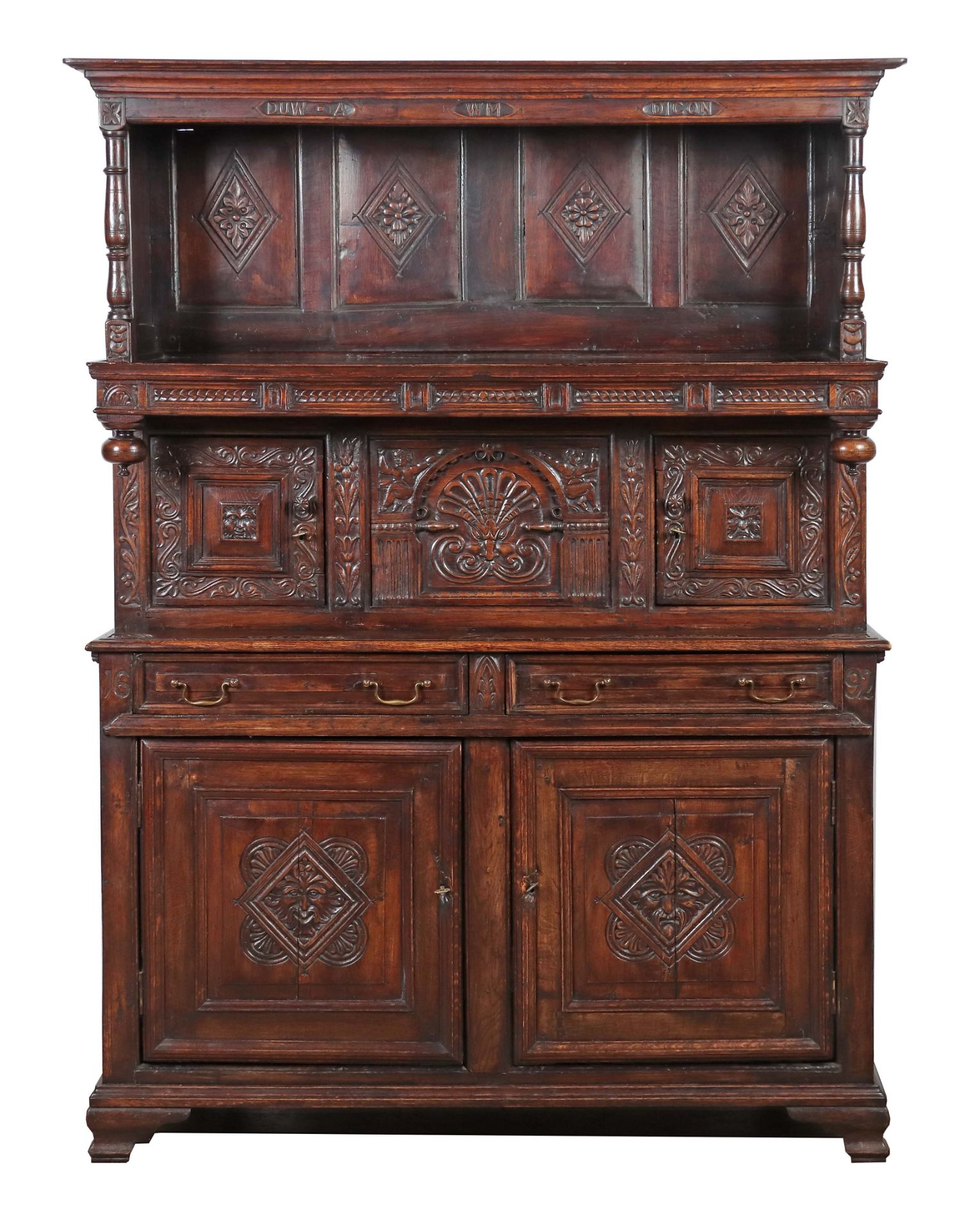 Flämischer Überbauschrank dat. 1692,