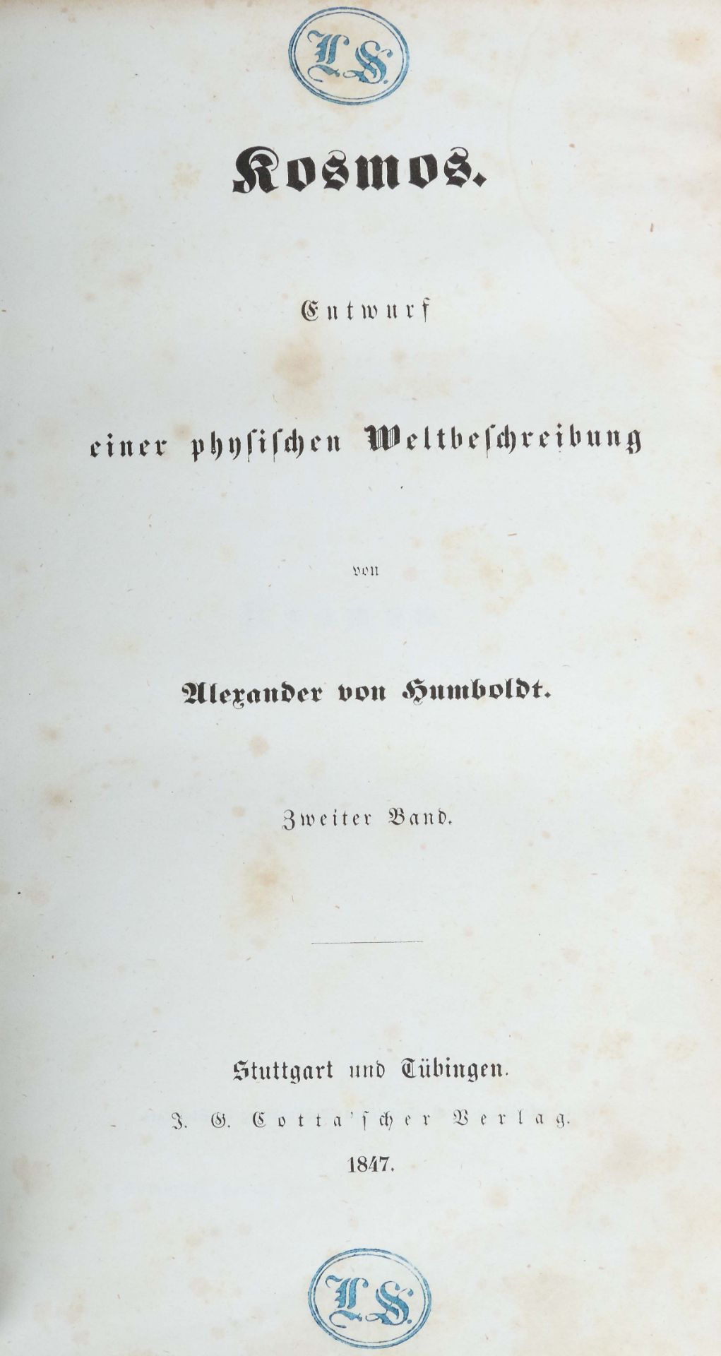 Humboldt, Alexander von Kosmos - - Bild 4 aus 4