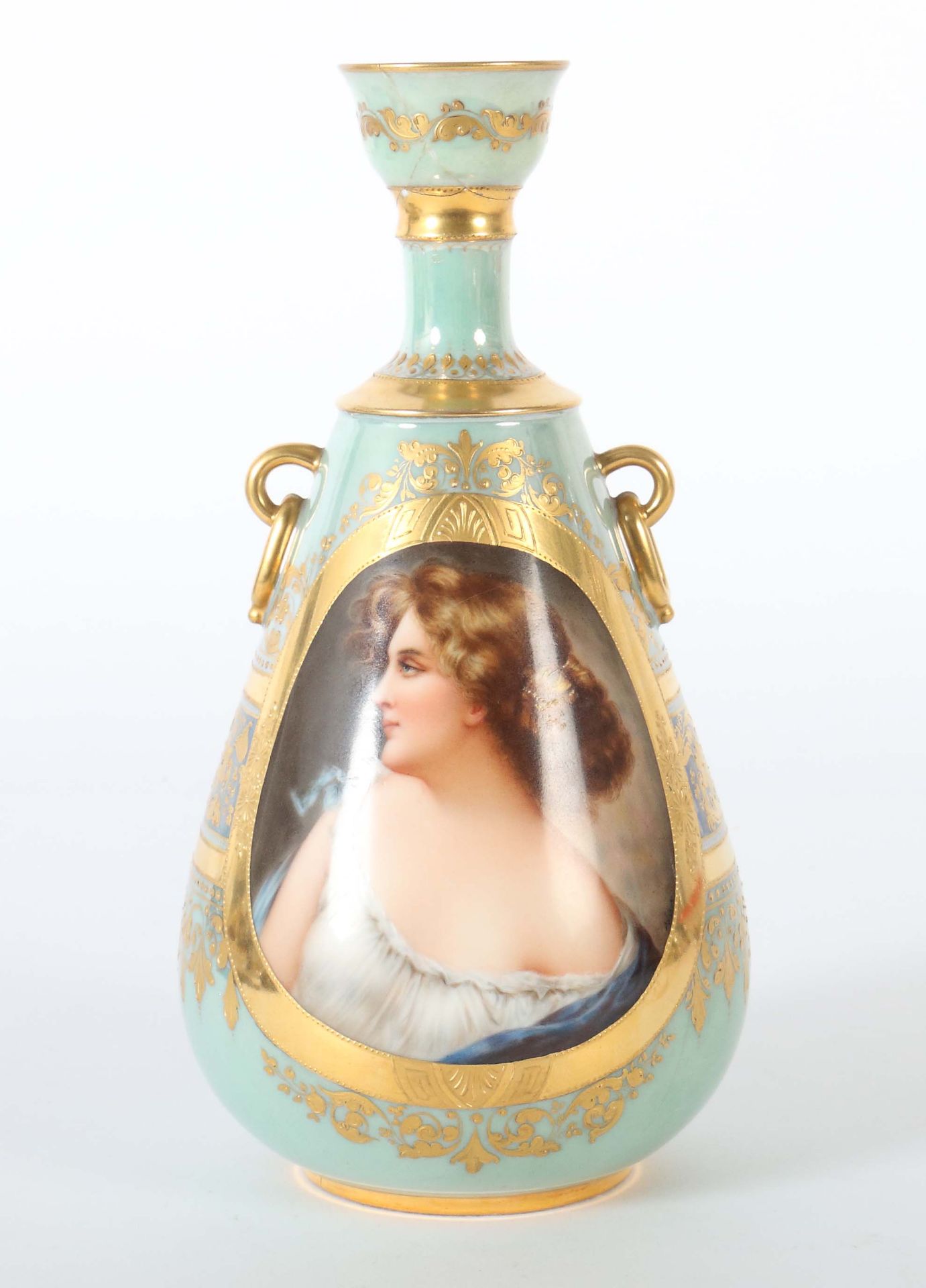 Vase mit Damenportrait Frankreich,