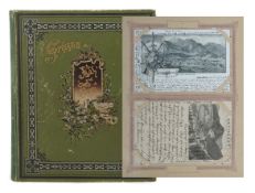 Postkartenalbum um 1900, mit 200 Gruß-