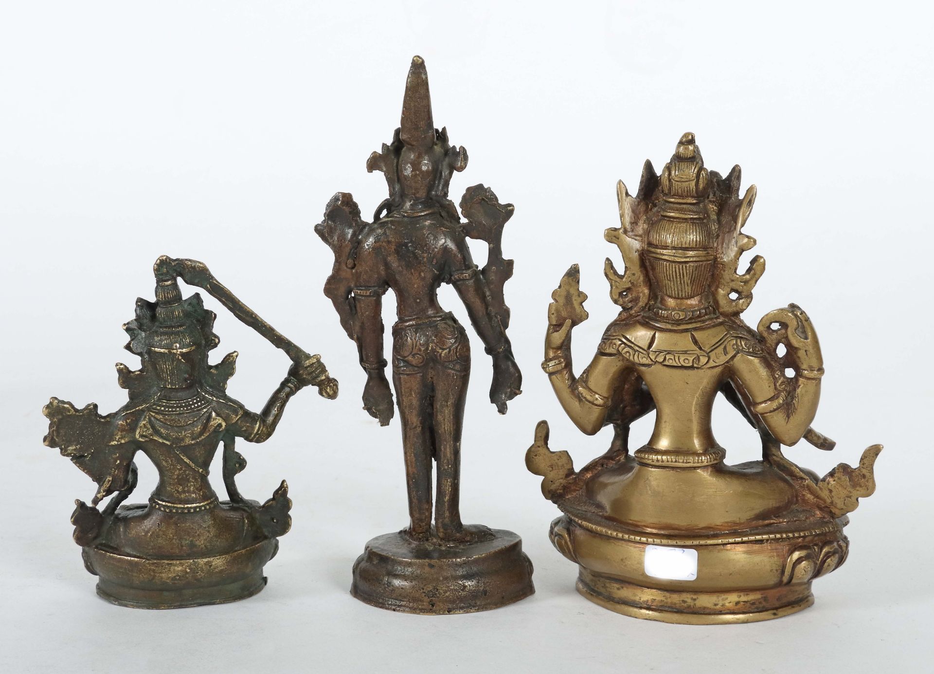 3 buddhistische Bronzen Indien/Nepal, - Bild 2 aus 2