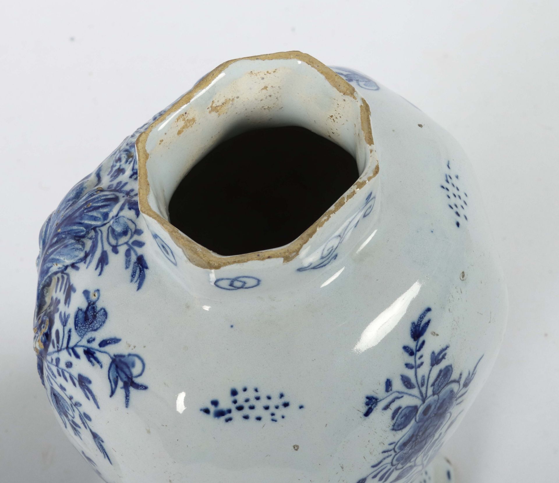 Deckelvase Delft, Holland, 19. Jh., - Bild 4 aus 5